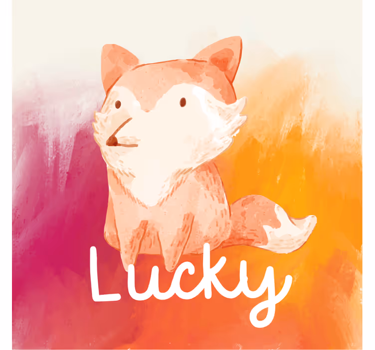 Blind children personalized fox - TenStickers