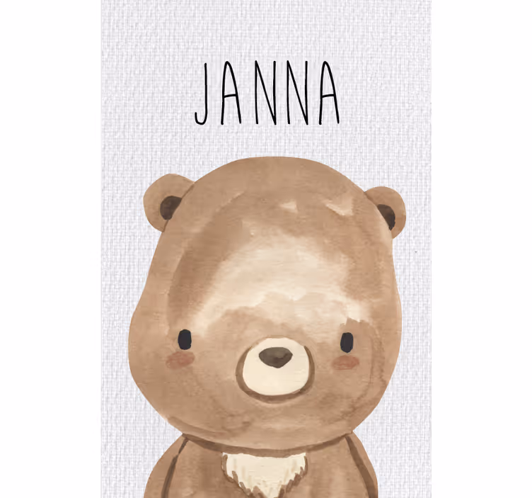 Blind children forest animals bear - TenStickers
