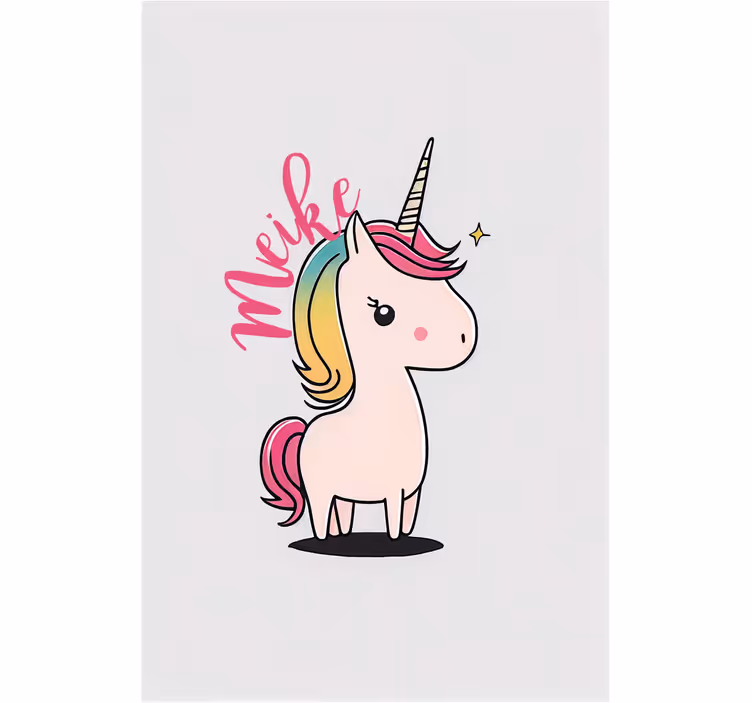 Blind children cartoon unicorn - TenStickers