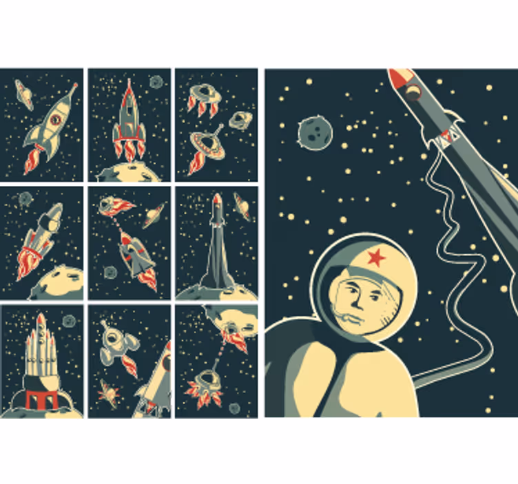 Blind children space-themed stickers for kids - TenStickers
