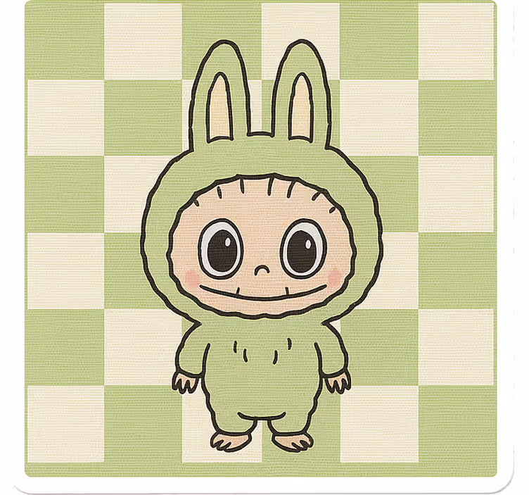 Blind children monster doll in canvas - TenStickers