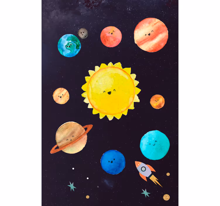 Blind children explore the solar system for kids - TenStickers