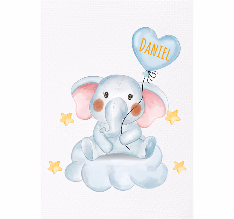 Blind children love the cute elephant with balloon - TenStickers