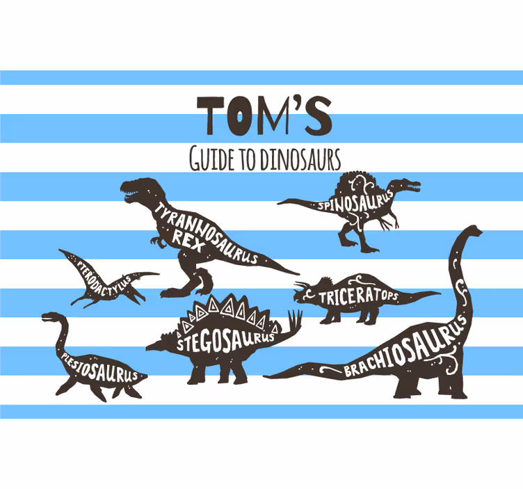 Blind children personalized dinosaur names - TenStickers