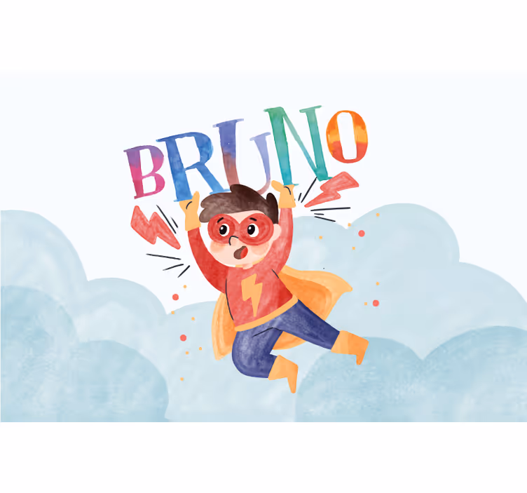 Blind children watercolor superhero - TenStickers