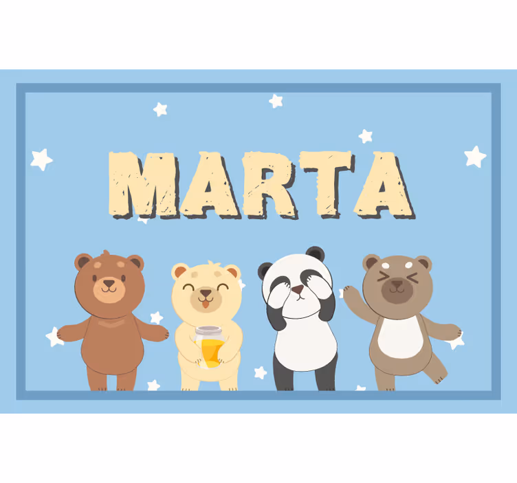 Blind children adorable bear customizable - TenStickers