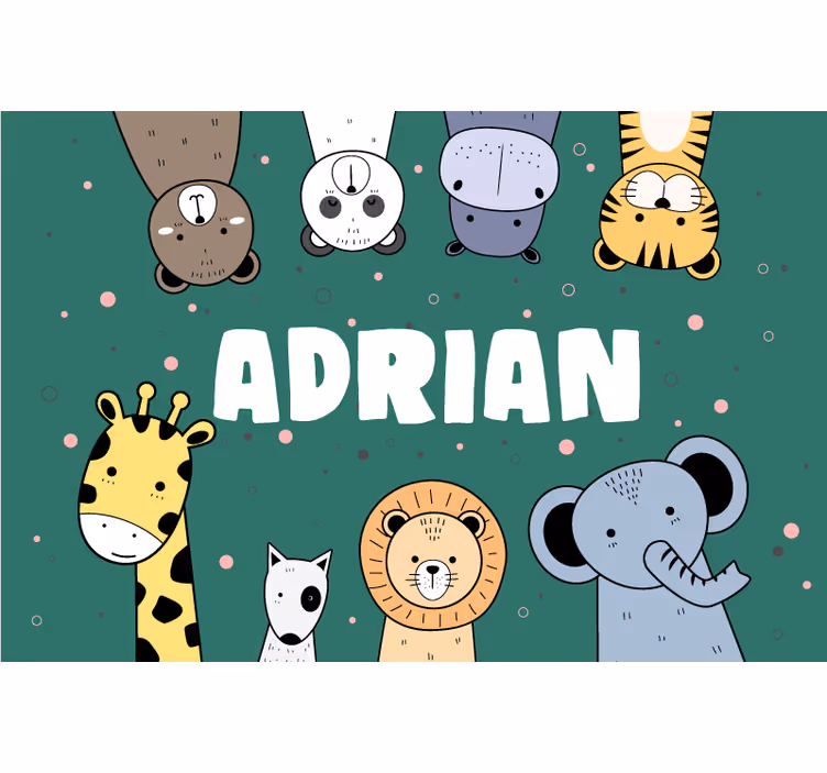 Blind children cute animals cartoon doodle banner - TenStickers