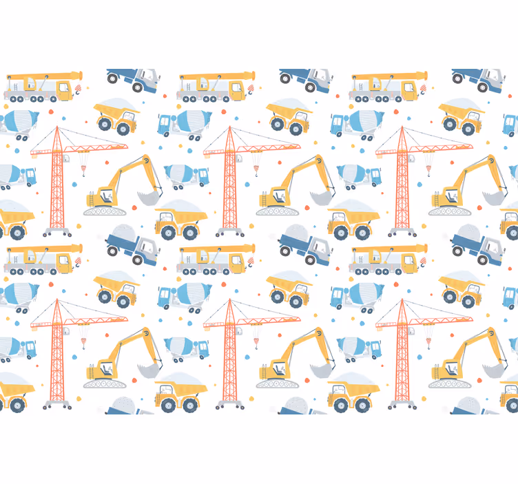 Blind children pastel color construction vehicles - TenStickers