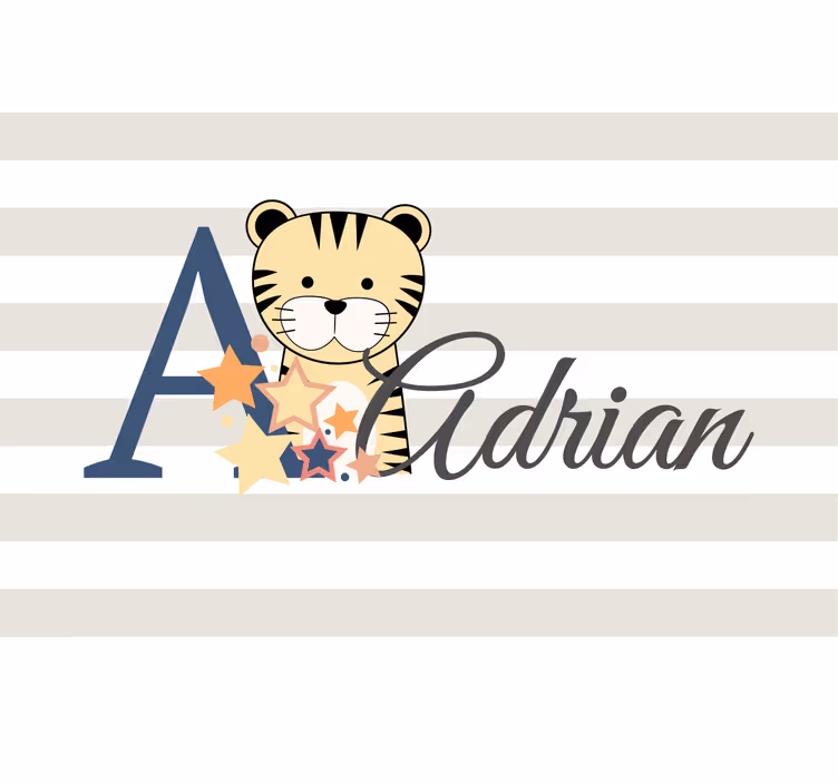 Blind children personalized cute animal tiger - TenStickers
