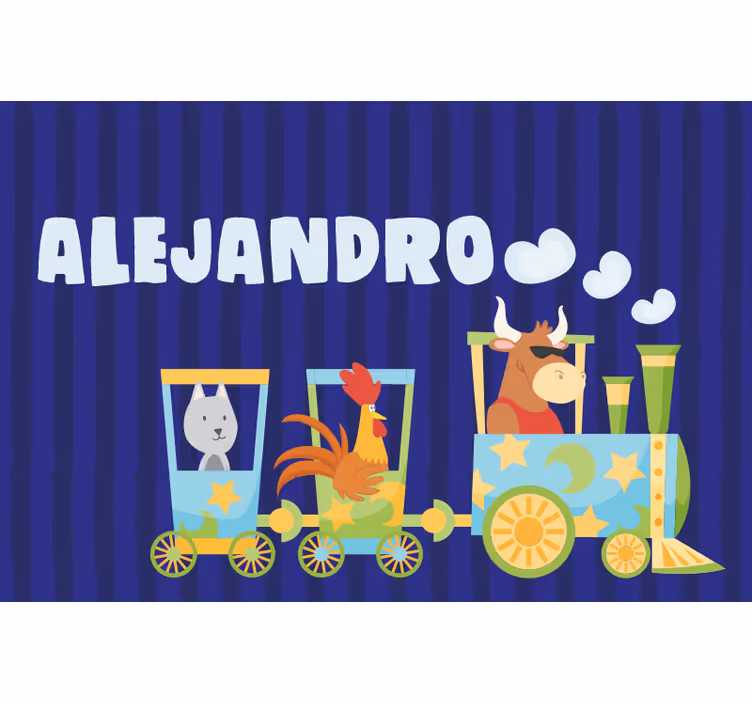 Blind children personalized train placemat - TenStickers