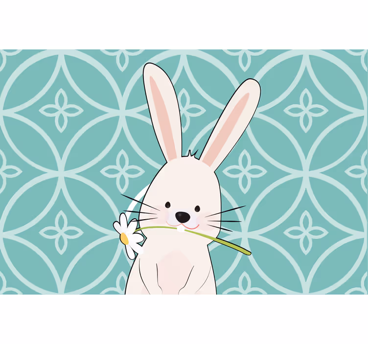 Blind children portrait of a rabbit - TenStickers