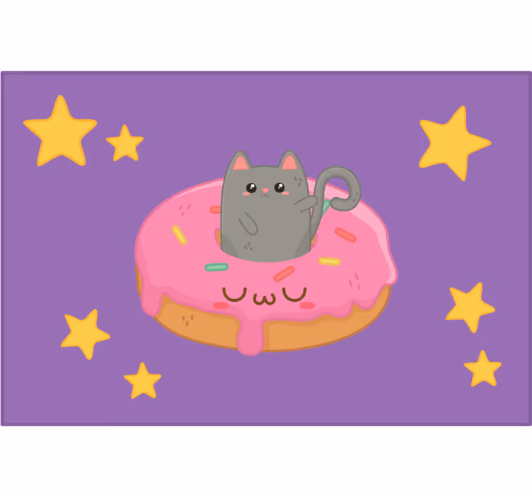 Blind children cat and donut toy set - TenStickers