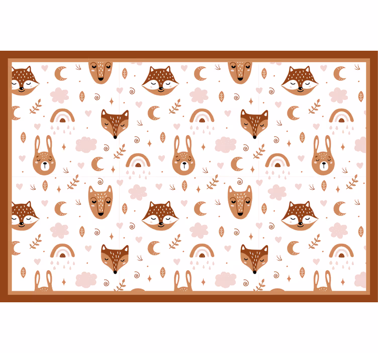 Cute brown animals and rainbows for blind children - TenStickers