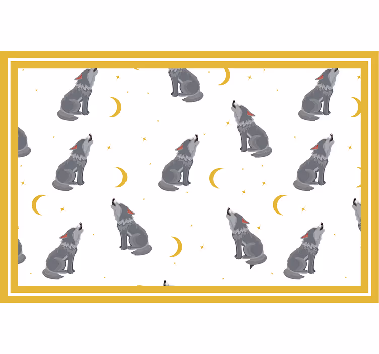 Blind children listening to wolves howling at the moon - TenStickers