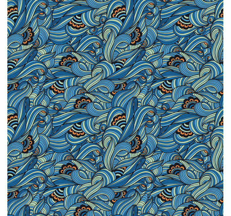 Kitchen roller blind paisley flower design - TenStickers