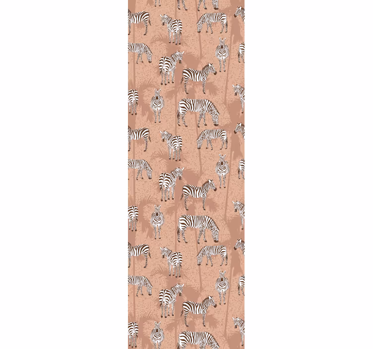 Kitchen roller blind zebra and palms brown - TenStickers