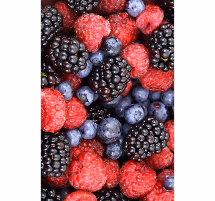 Kitchen roller blind with blueberries design - TenStickers