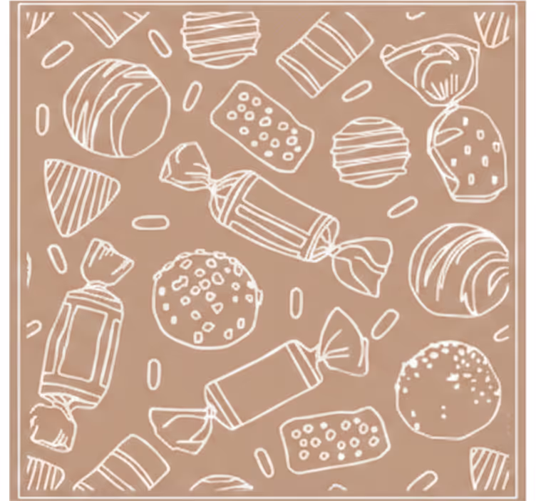 Kitchen roller blind candy tile design - TenStickers