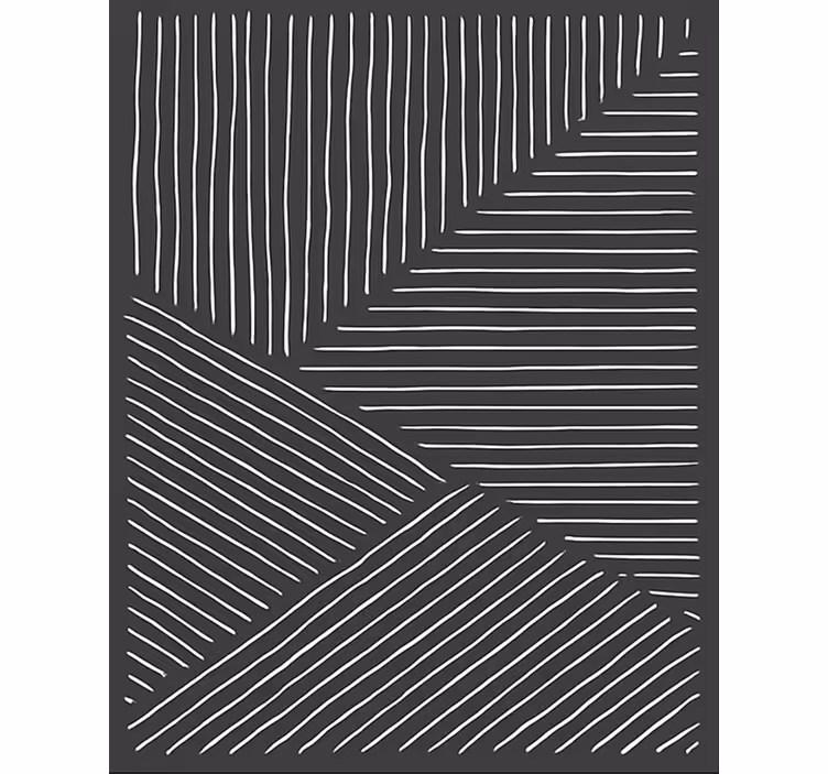 Kitchen roller blind with white wavy lines - TenStickers