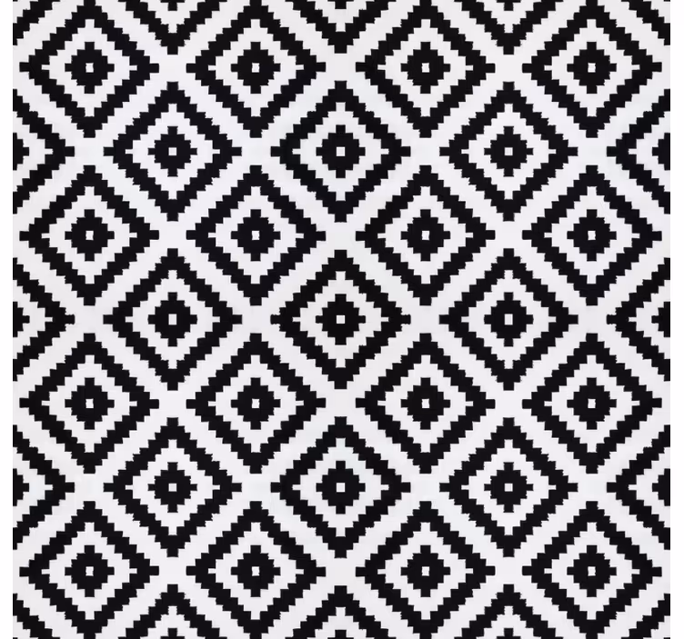 Kitchen roller blind in black modern squares - TenStickers