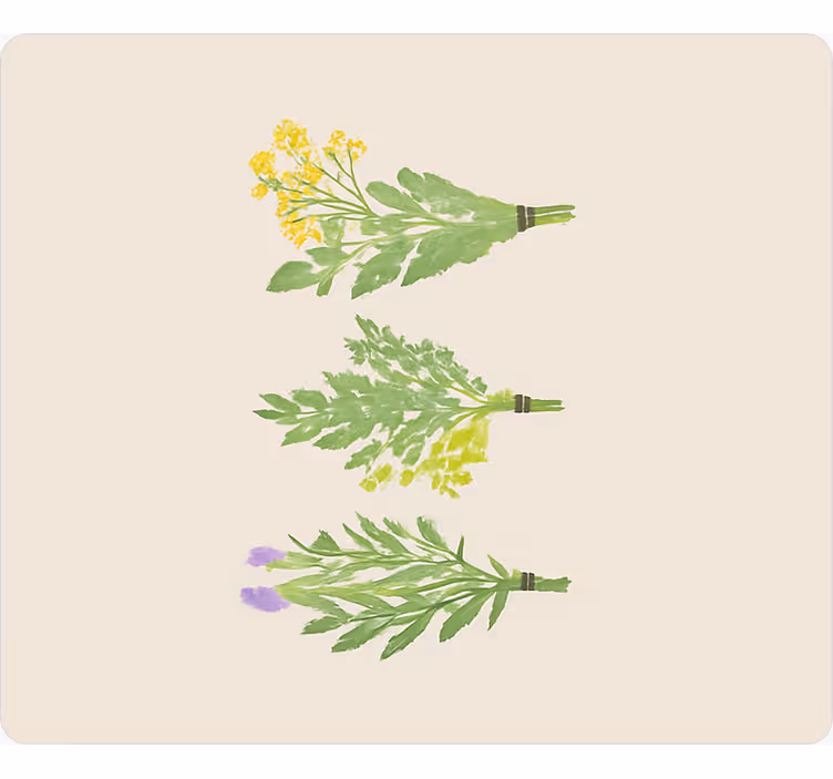 Kitchen roller blind elegant simple flowers - TenStickers