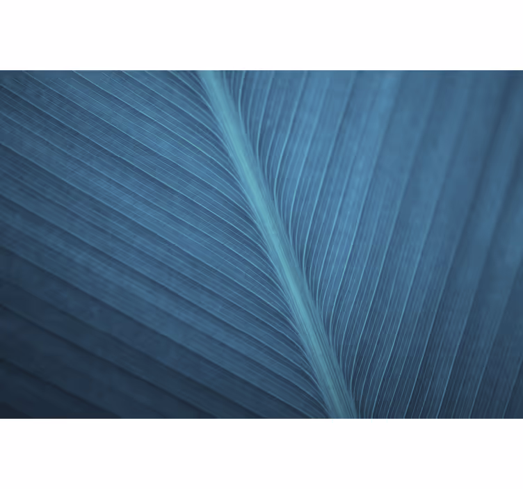 Blind blue large blue-grey leaf - TenStickers