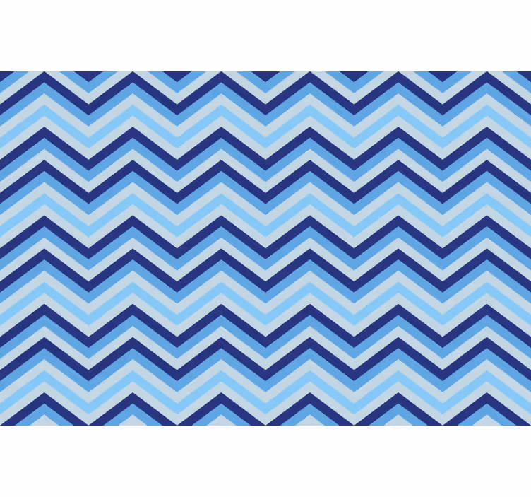 Blind blue varying blues chevron pattern - TenStickers