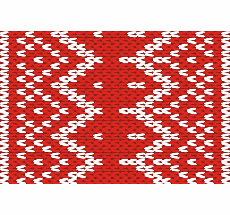Red blind with christmas traditional pattern - TenStickers
