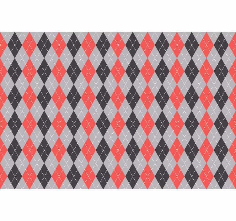 Red blind with red and grey diamonds - TenStickers