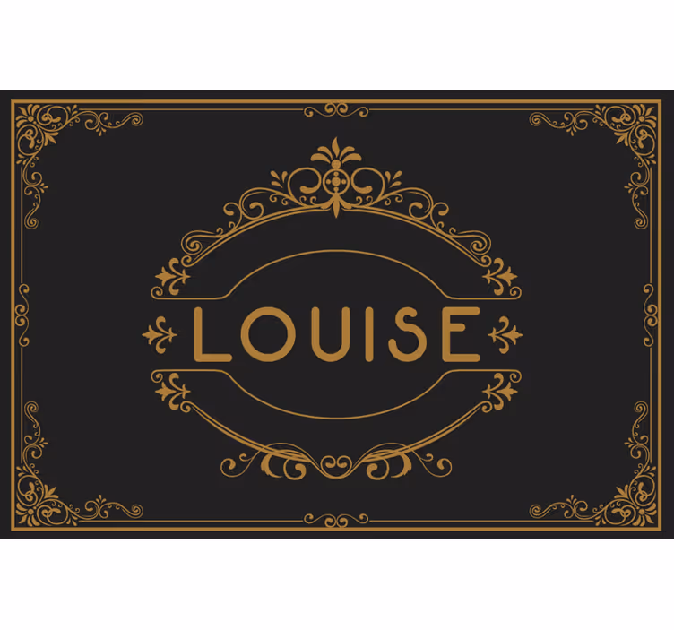 Black roller blind with customizable name ornament - TenStickers