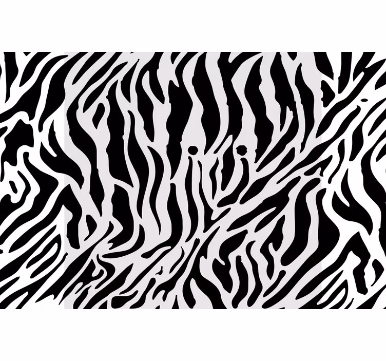 Black roller blind with zebra print design - TenStickers
