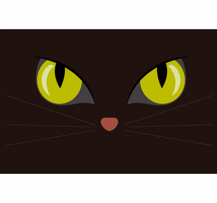 Black roller blind frightening halloween cat - TenStickers