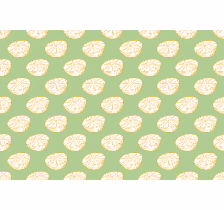 Blind green hand drawn lemon citrus design - TenStickers