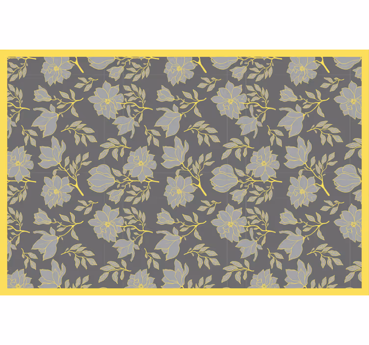 Blind grey pantone floral design - TenStickers
