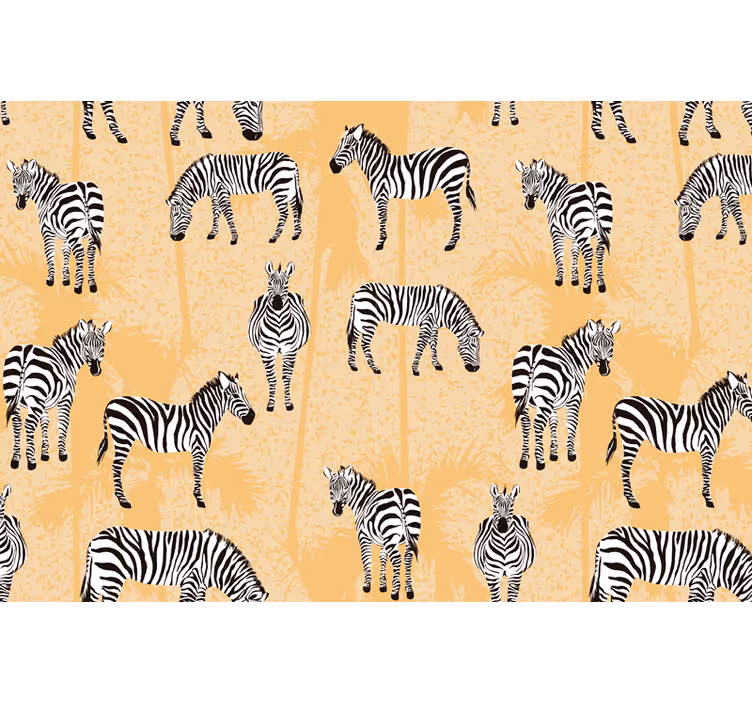 Blind beige zebra and palms - TenStickers