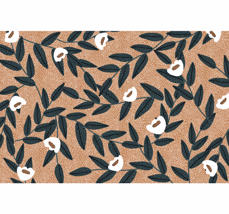 Blind beige floral elegance - TenStickers