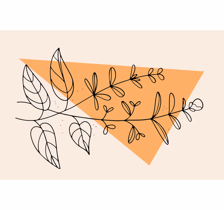 Blind beige french garden curtains - TenStickers