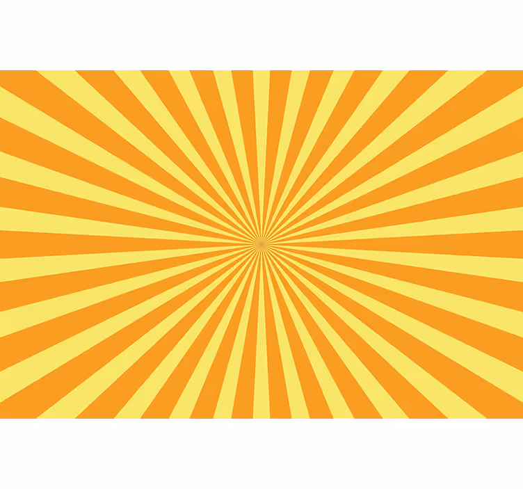 Orange blind abstract sunset in warm tones - TenStickers