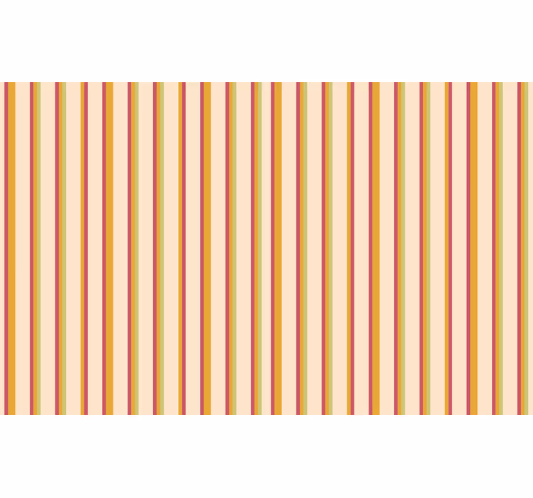 Orange blind retro pastel striped pattern - TenStickers