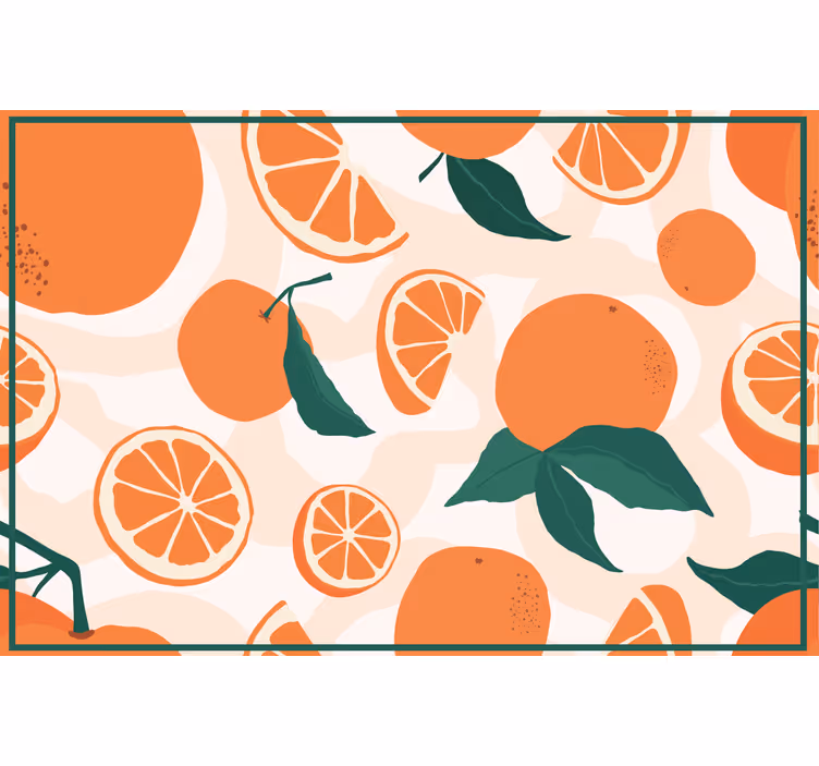 Orange blind with tangerine slices - TenStickers
