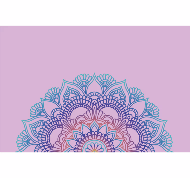 Blind purple half mandala - TenStickers