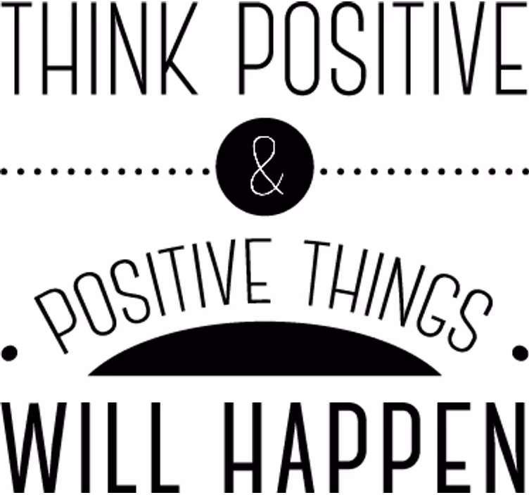 Roller blind office think positive decorative vinyl - TenStickers