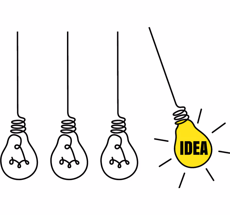 Roller blind office idea light bulbs - TenStickers