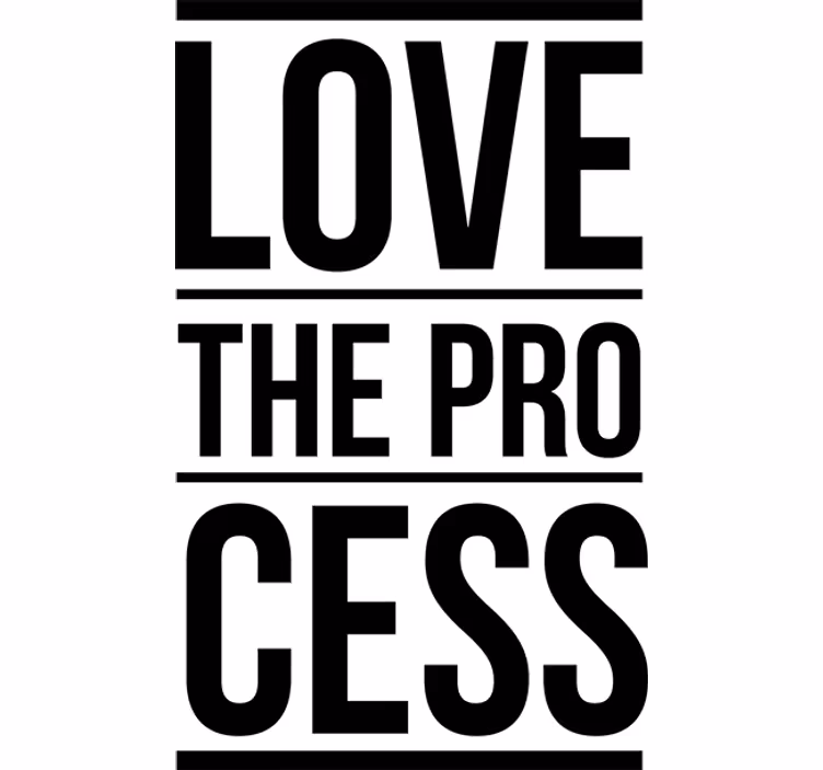 Roller blind office love the process - TenStickers
