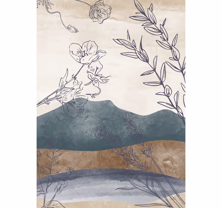 Roller blind office painted nature - TenStickers