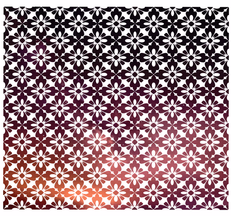 Roller blind office vinyl rug floral design - TenStickers