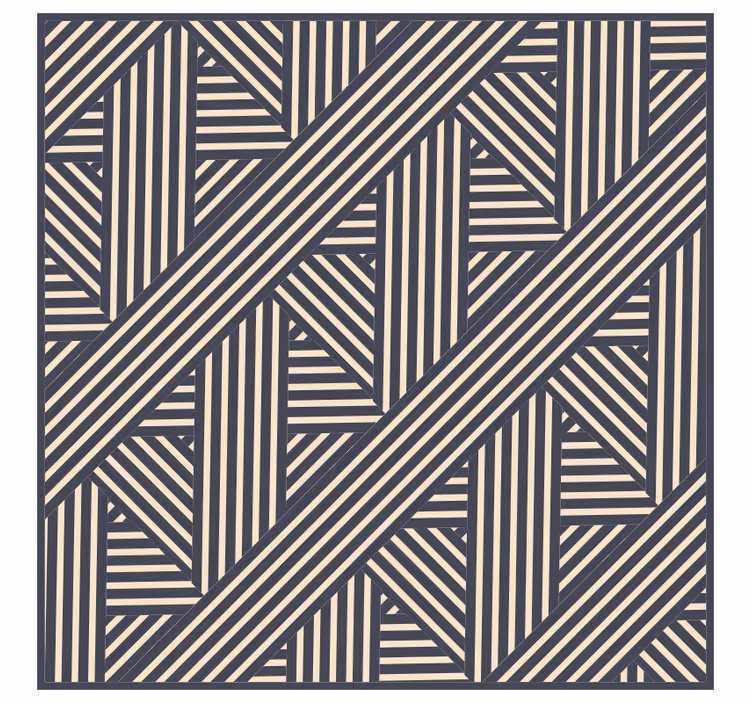 Roller blind office white and beige striped rug - TenStickers