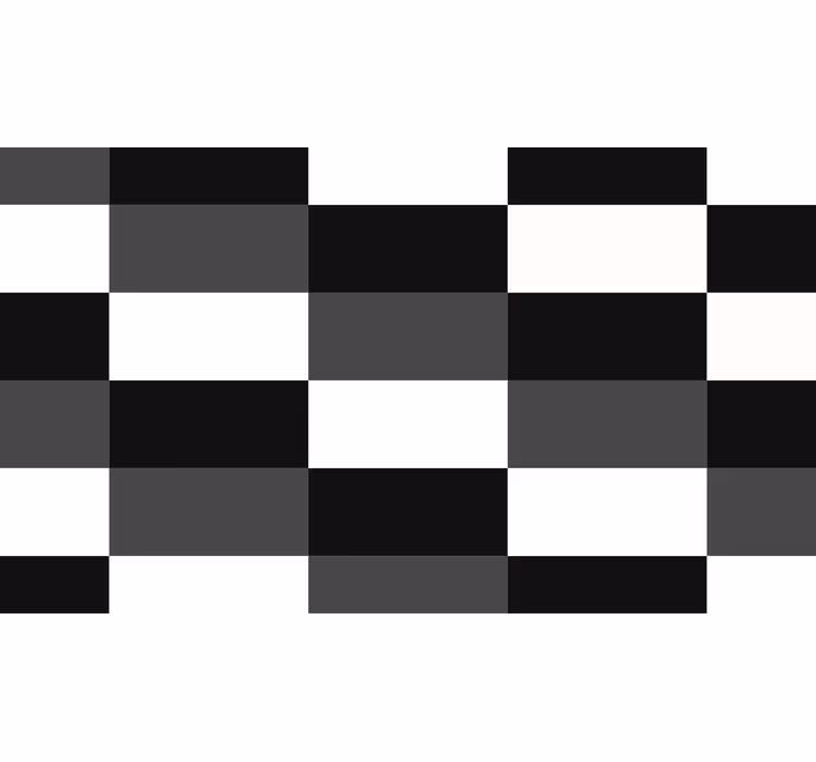 Roller blind office in white gray and black rectangles - TenStickers