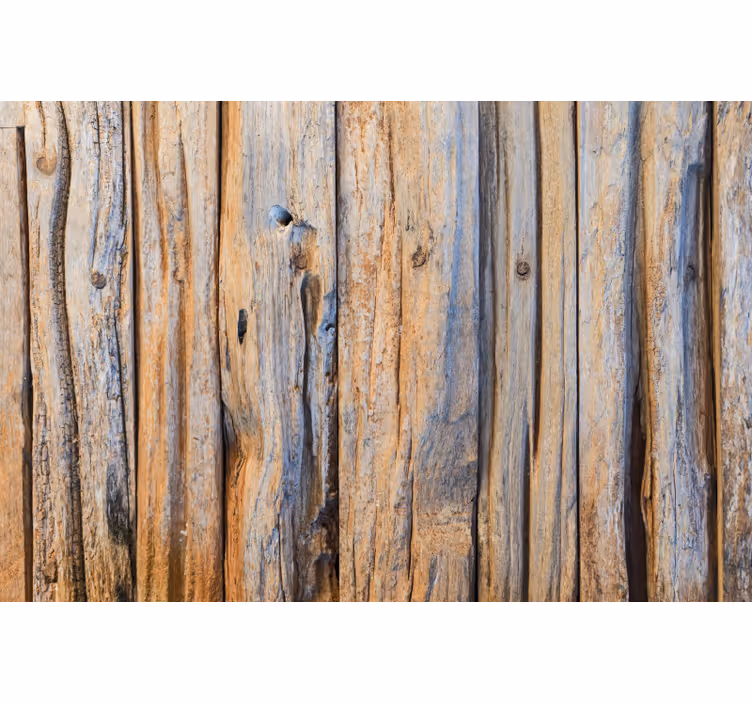 Roller blind office with wooden logs 3d texture - TenStickers