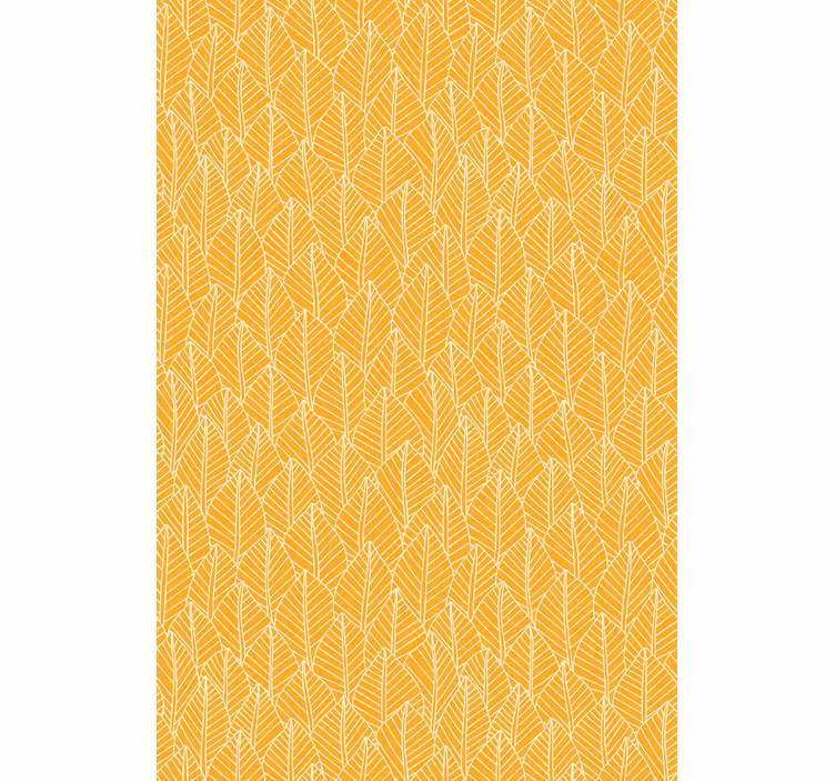 Living room blind in orange brookes leaf pattern - TenStickers